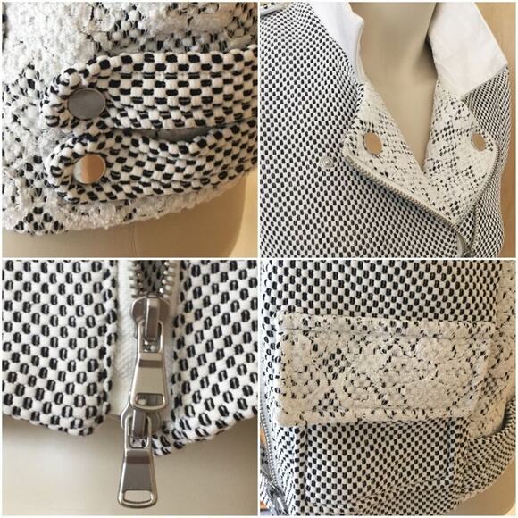 Rebecca Tweed Honeycomb LeatherTrim Moto V… - Picture 8 of 9